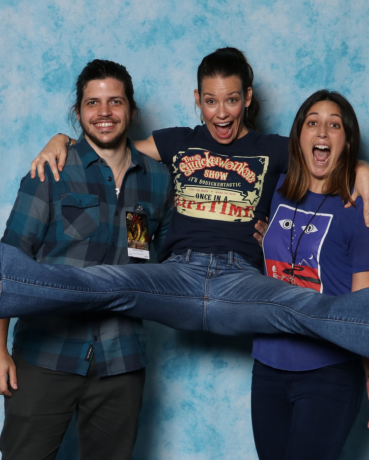 Evangeline Lilly presenting her book The Squickerwonkers