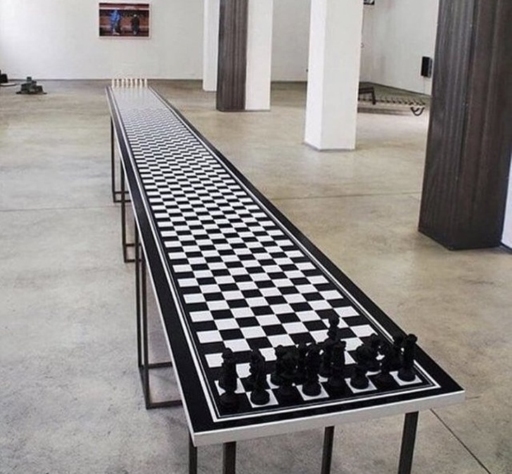 long ass chess table