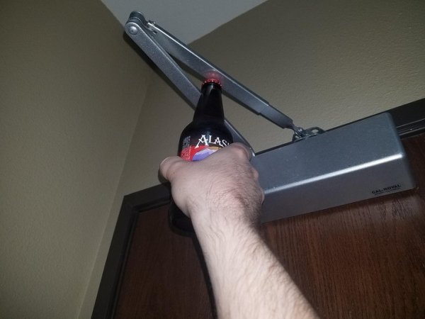 bottle opener in hotel room hack