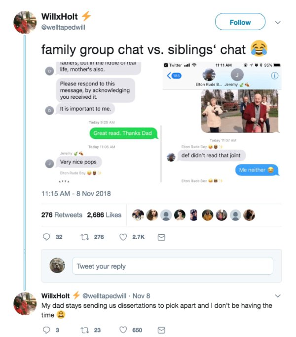 22 Awkward Family Group Chat Moments