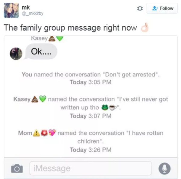 22 Awkward Family Group Chat Moments