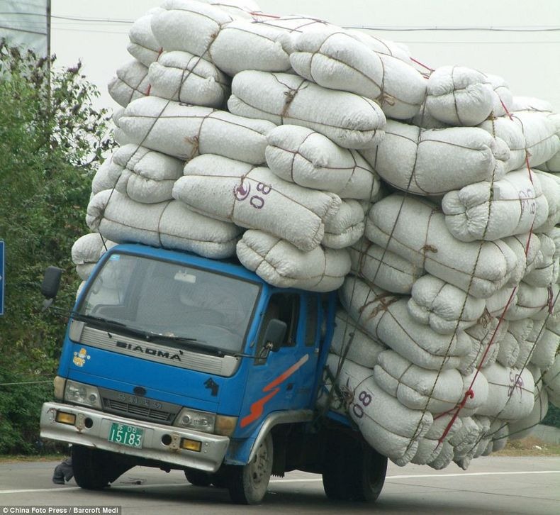 overloaded vehicles