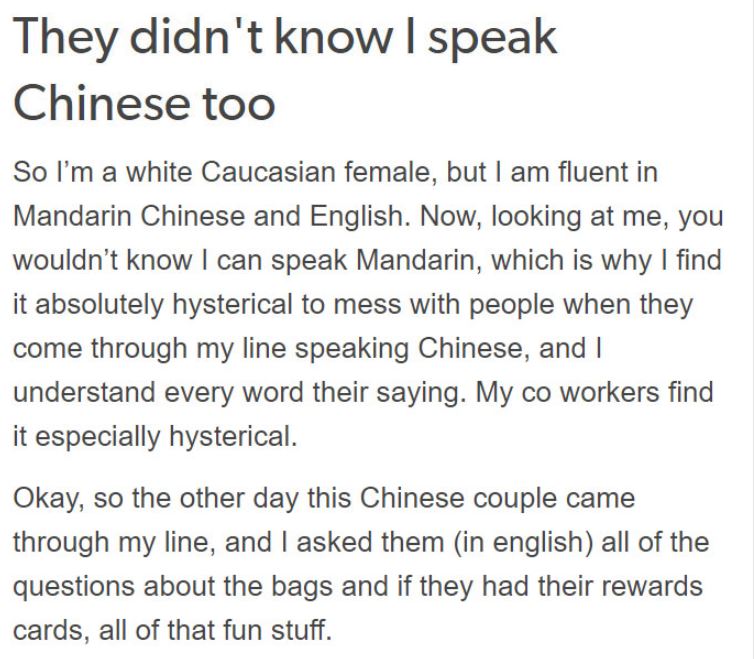 Trash talking Chinese woman gets a lesson of a lifetime