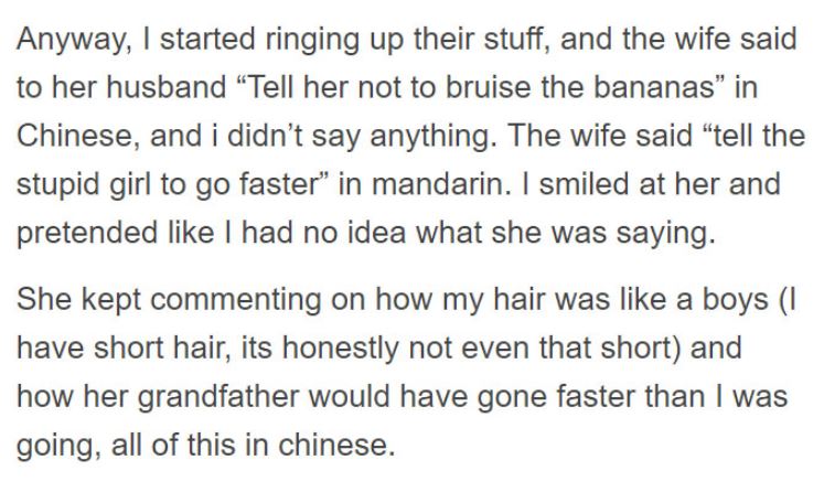 Trash talking Chinese woman gets a lesson of a lifetime