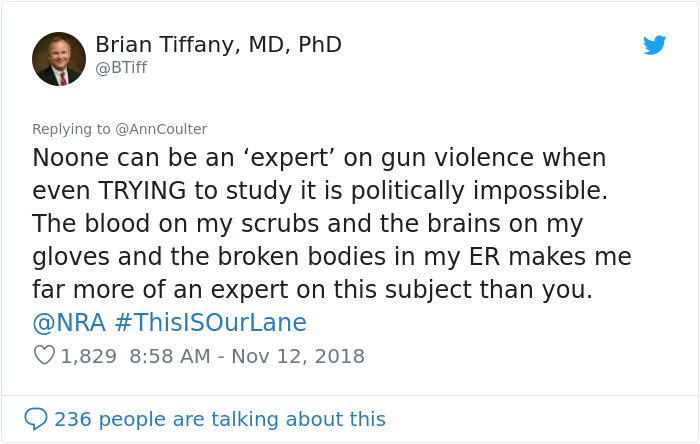 Ann Coulter gets shut down trying to make fun of anti-gun doctors