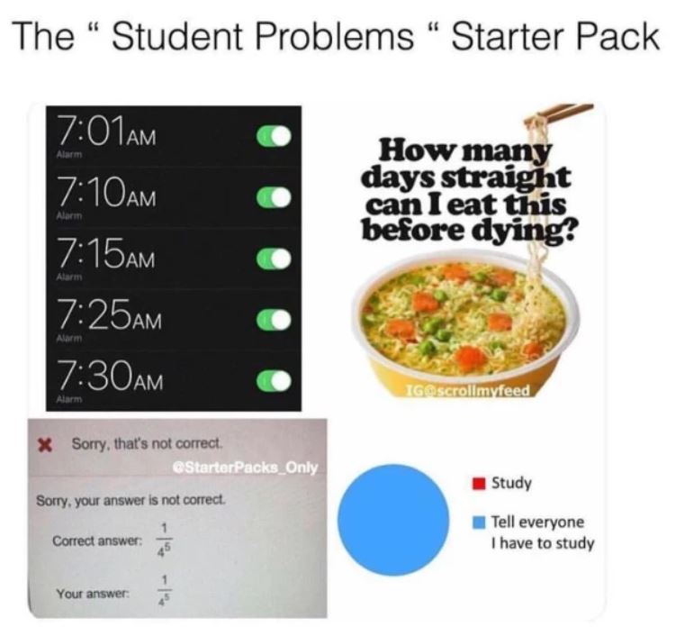student problems starter pack