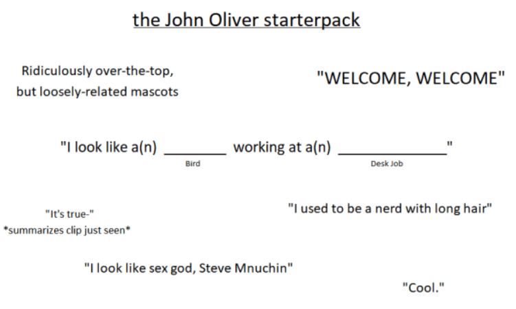 john oliver starter pack