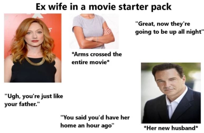 ex-wife in a movie starter pack