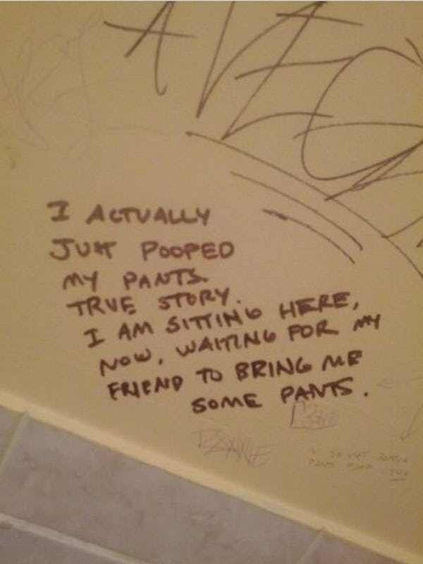 27 inspirational things written on the bathroom walls