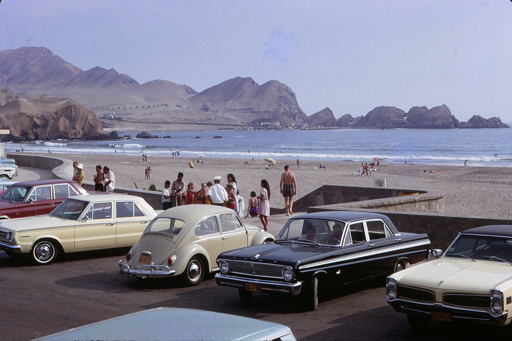 Beach view in Lima, Peru, 1968.