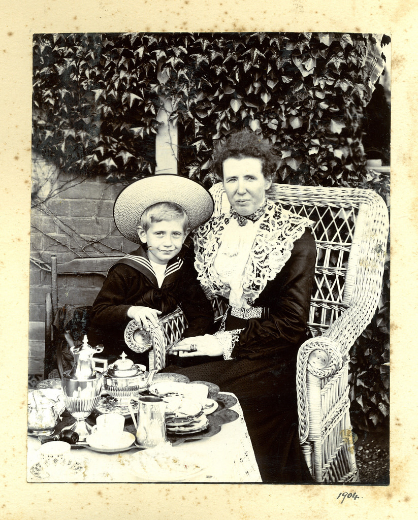 Teatime with grandma, 1904.