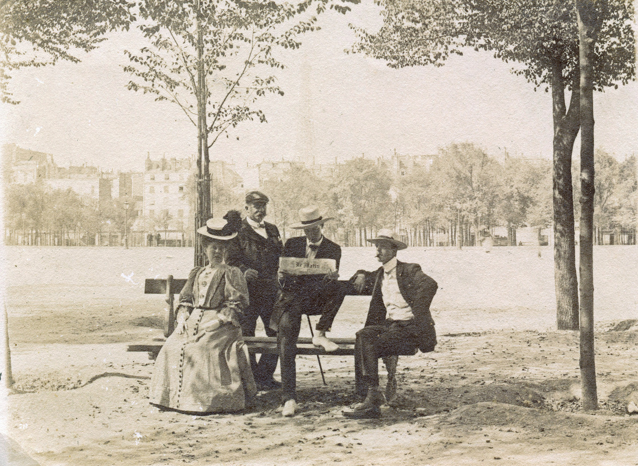 On the Esplanade des Invalides, Paris, France. 1906.