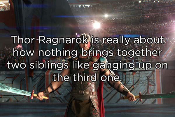 thor ragnarok palace thunder - Thor Ragnarok is really about how nothing brings together two siblings ganging up on the third one.