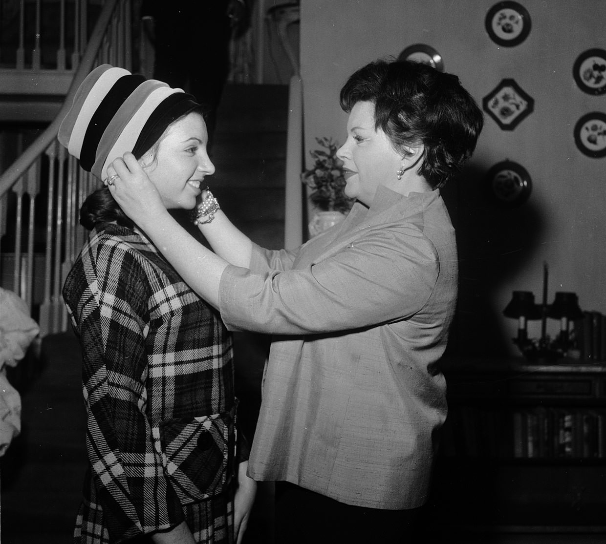 14 year old Liza Minnelli with her mother Judy Garland in London in 1960.