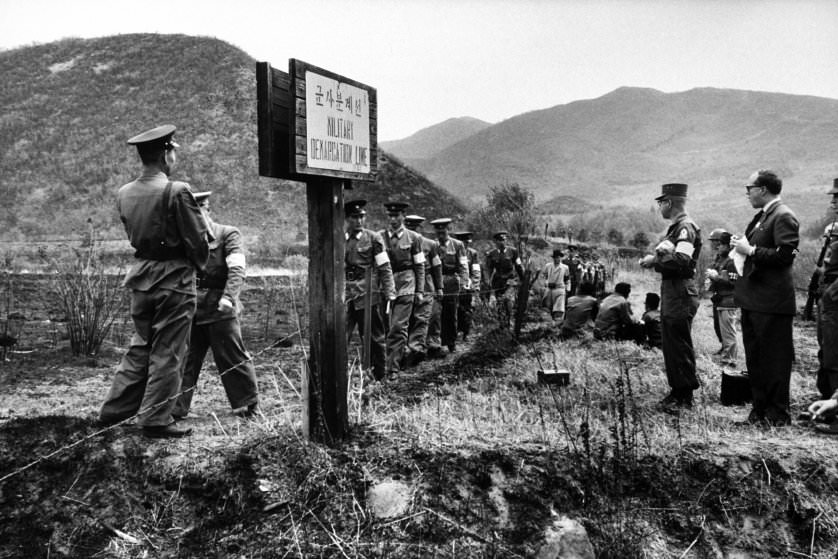 The North and South Korea border in 1960.