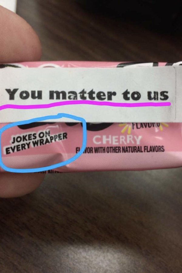nail - You matter to us Jokes Papper Flavut Cherry Jor With Other Natural Flavors Every Wrapper