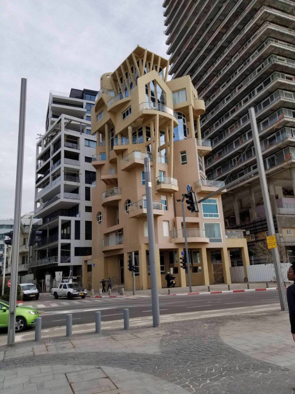 This building in Tel Aviv.