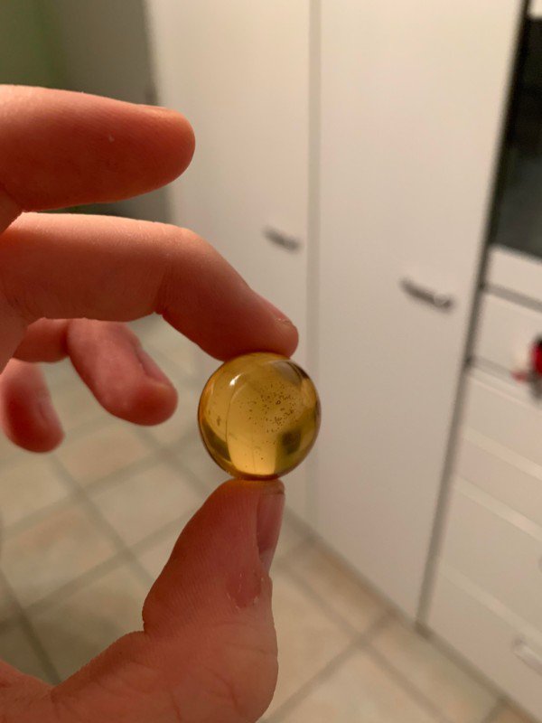 This ball made of honey which you can drop in you tea.