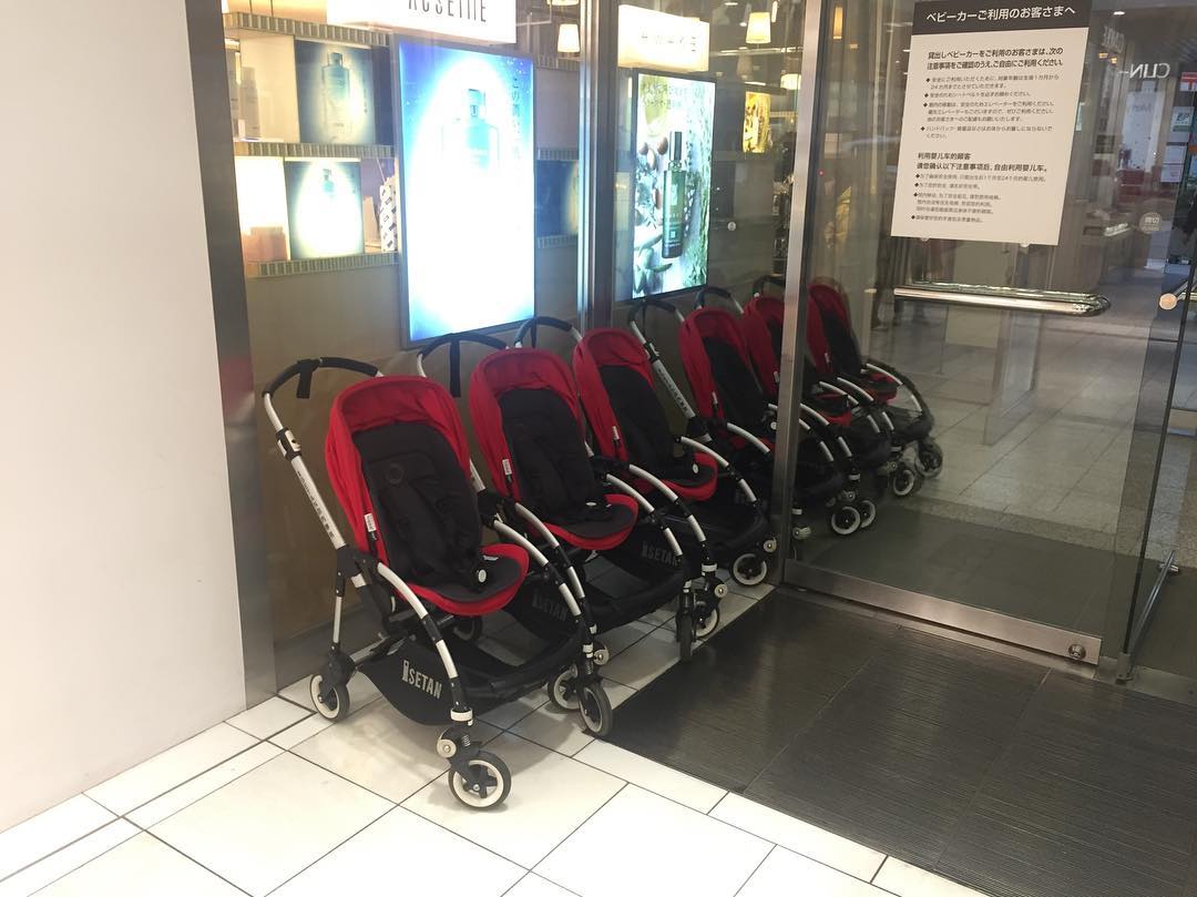 “In stores, there are strollers for those who come with kids but without strollers.”