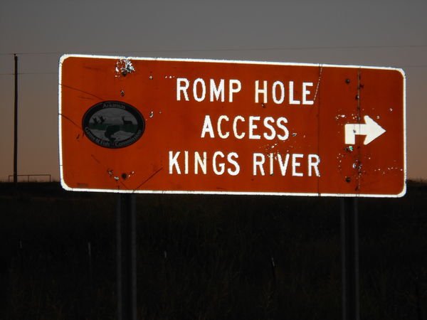 meme of sign - Romp Hole Access Kings River