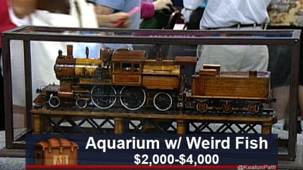 antiques roadshow model train - Aquarium w Weird Fish $2,000$4,000 KeatonPatti