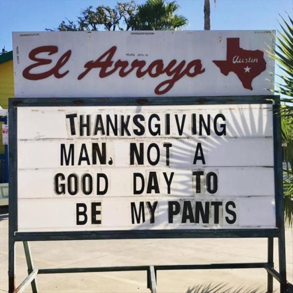 dads sneeze - Cluster El Arroyo Thanksgiving Tv Man. Not A Good Day To Be My Pants