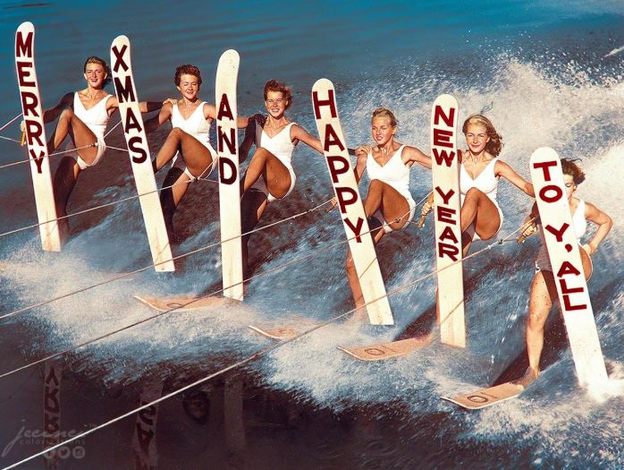 Water skiers at Cypress Gardens, Florida, 1969