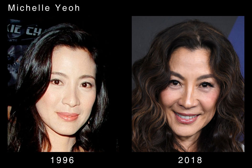 woman aging through the years