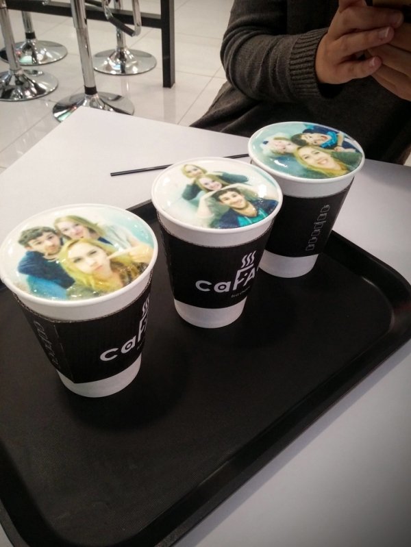 Take this coffee store that can print images on your drinks upon request.