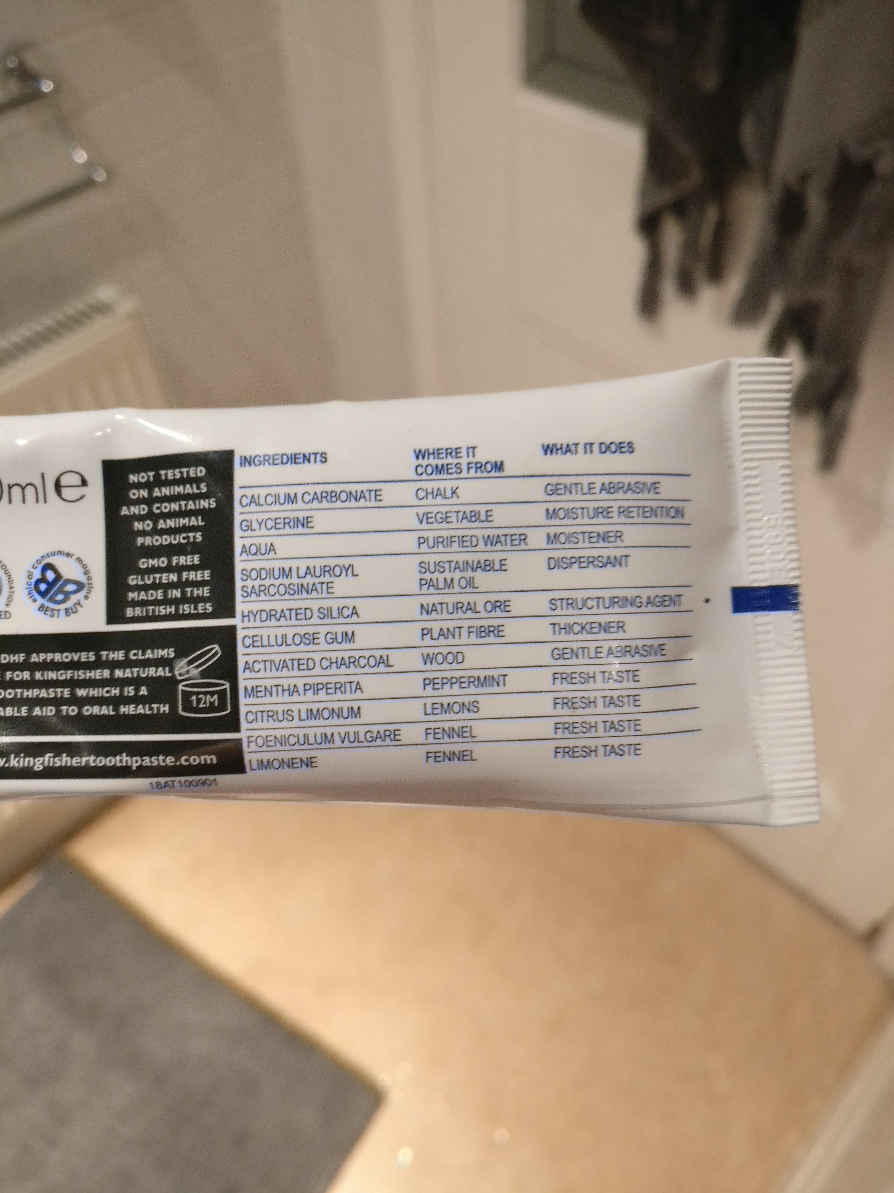 ingredients of toothpaste - What It Does mle Comes From Ohar Gewerbune Calgum Carnote Glycerne Od Mua Purwatermosten Suarlare Defensant Pwmo Hydratu Blica Natural Dhe Structurna Cellulose Cum Moves The Claim Nctimated Charcoal Forth A Merhaften Pepperont 