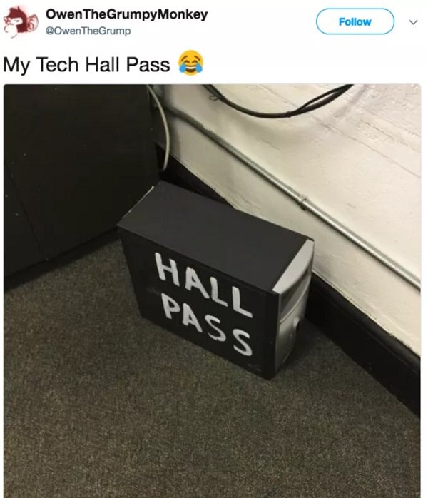 angle - Owen The GrumpyMonkey My Tech Hall Pass Hall Pass