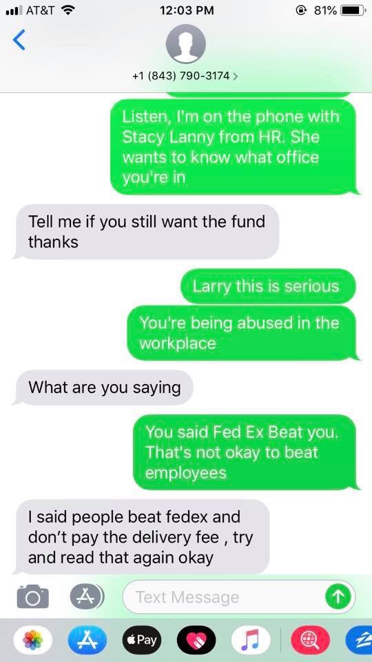 Guy turns the table on this fedex scammer