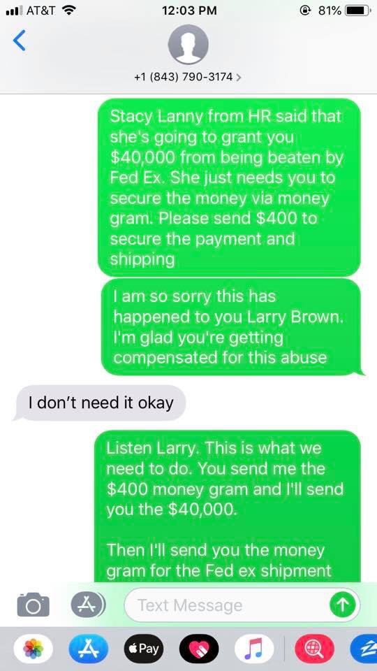 Guy turns the table on this fedex scammer