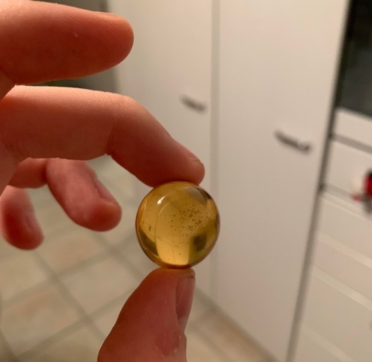 A ball of honey that can be placed right into a cup of tea