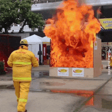 trying to put out fire gif