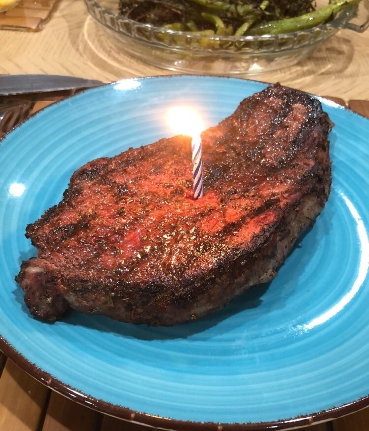 “I gave up carbs and sugar, so this is how my family celebrated my birthday.”