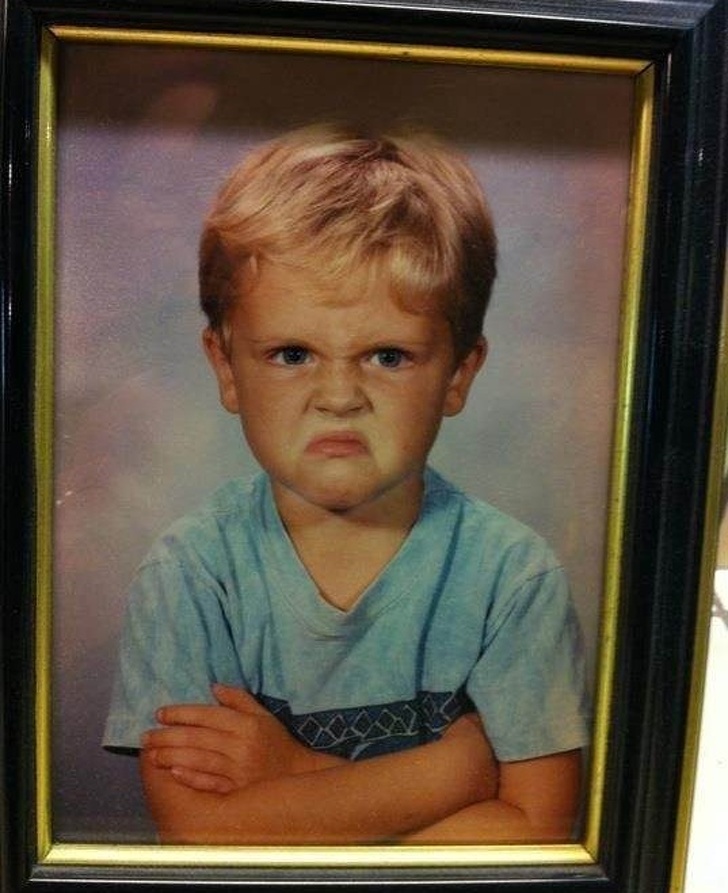 “My friend’s boyfriend wasn’t happy about his kindergarten picture. His parents still have it framed in their house 20 years later.”