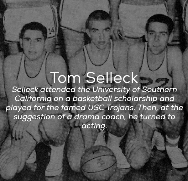 young tom selleck - Tom Selleck Selleck attended the University of Southern California on a basketball scholarship and played for the famed Usc Trojans. Then, at the suggestion of a drama coach, he turned to acting.