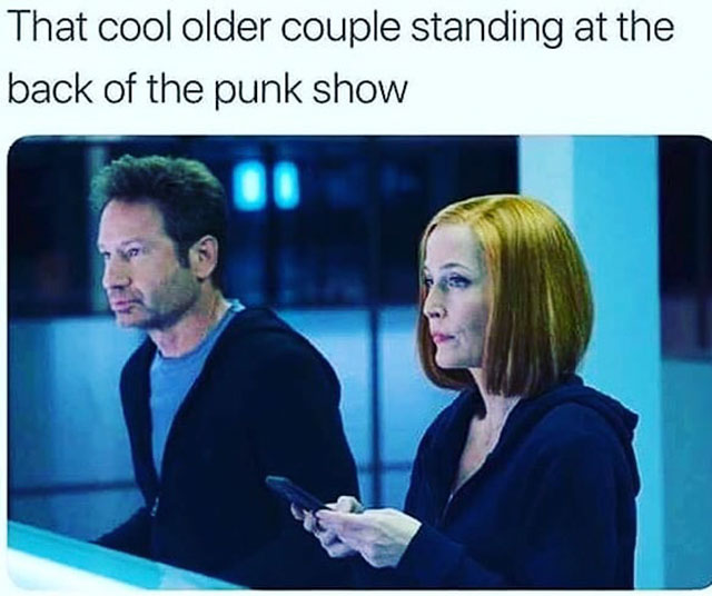 memes - That cool older couple standing at the back of the punk show