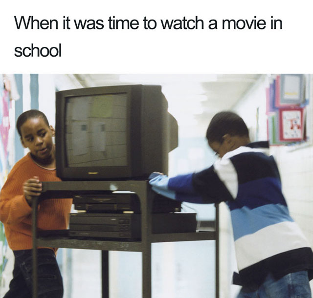its time to watch a movie - When it was time to watch a movie in school
