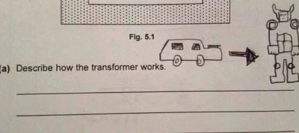 describe how the transformer works - Fig. 5.1 a Describe how the transformer works.
