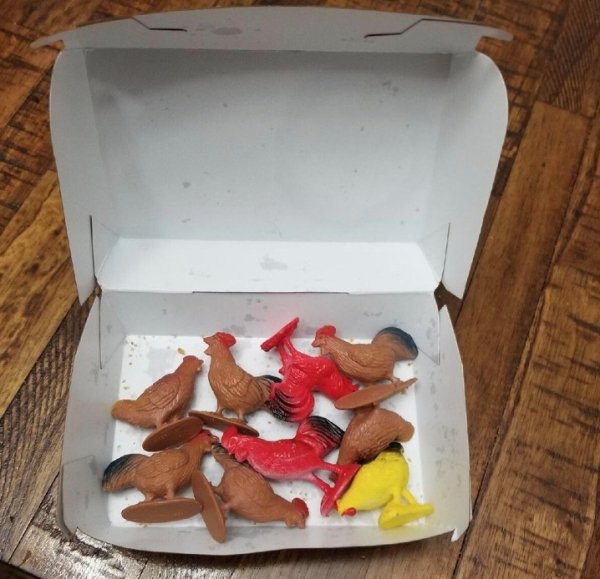 “My little brother decided to do this once he finished all his nuggets.”