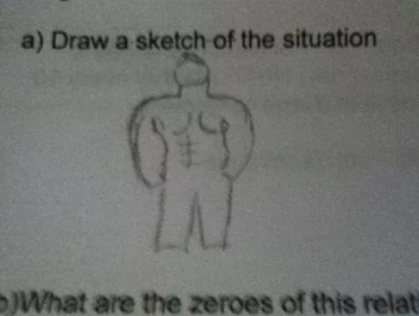 draw the situation test answer - a Draw a sketch of the situation What are the zeroes of this relat