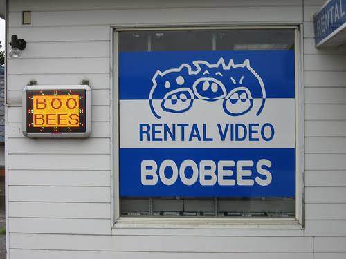 signage - Bate Bees Rental Video Boobees