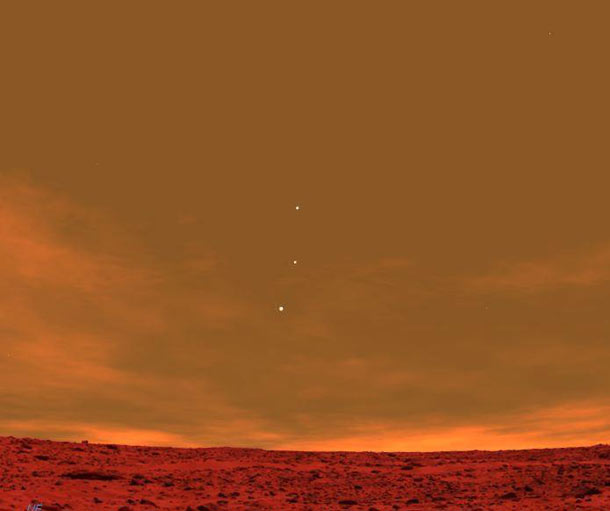 This is a picture taken of earth from Mars by the curiosity rover. It contains everyone from human history infront of the lens