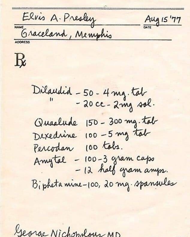 A medical prescription from 1977