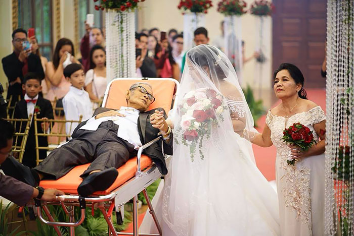 Dying Father Fulfills Last Wish To Walk Daughter Down The Aisle On Her Wedding Day