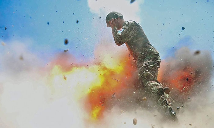 Photographer Captures A Photo Of The Mortar That Kills Her