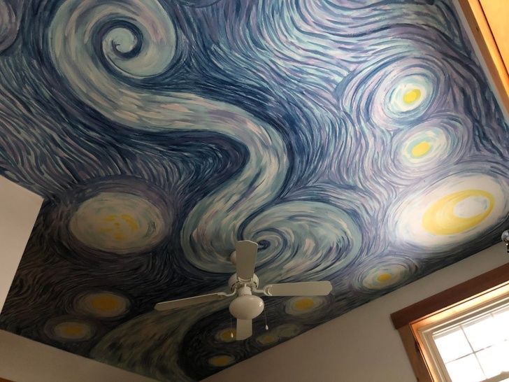 When you decide to turn your ceiling into a masterpiece