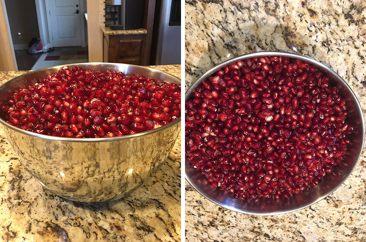 When you peel a pomegranate and you end up with this